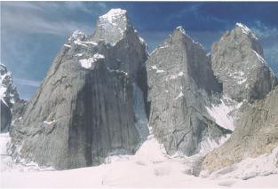 Very close to camp were the Solu Towers. The high peak was soloed by Stephen Venables in 1987.